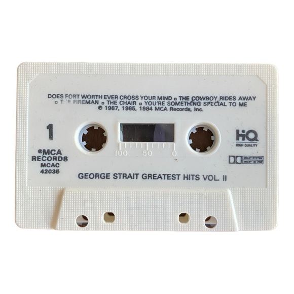 1 cassette tape vintage 80s George Strait Greatest Hits Volume Two EUC - Picture 4 of 5